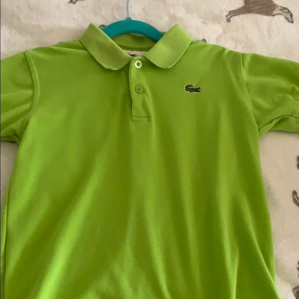 Boys short sleeve Lacoste polo shirt.